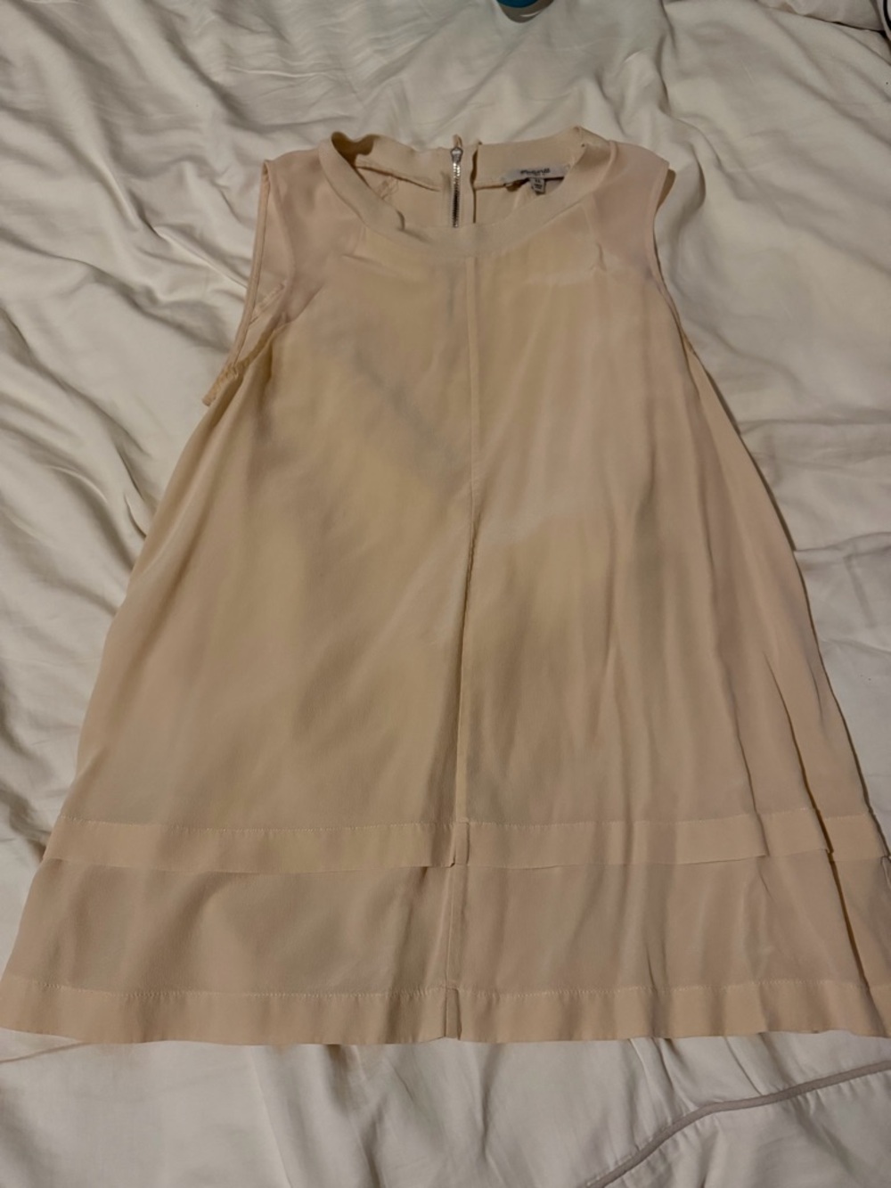 Madewell Light Blush Crewneck Sleeveless Top